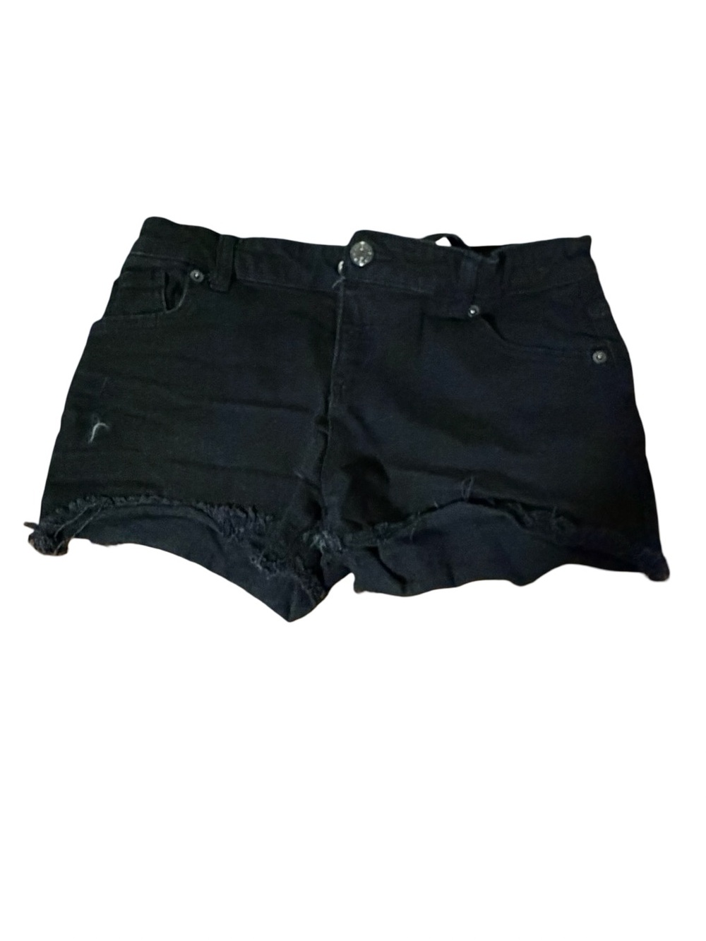 Cat & Jack Girls Black Stretch Denim Cutoff Shorts Size L 10/12
